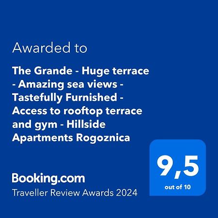 The Grande - Huge Terrace - Amazing Sea Views - Tastefully Furnished - Access To Rooftop Terrace And Gym - Hillside Apartments Rogoznica ロゴズニッツァ エクステリア 写真
