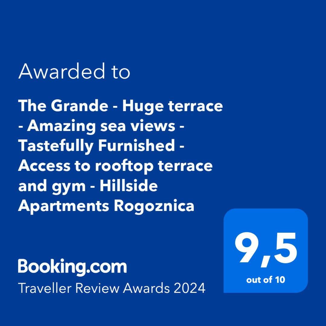 The Grande - Huge Terrace - Amazing Sea Views - Tastefully Furnished - Access To Rooftop Terrace And Gym - Hillside Apartments Rogoznica ロゴズニッツァ エクステリア 写真